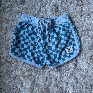 Rad tad Blue Checkered swim Shorts